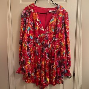 All Gussied Up Hot Pink Romper - Southern Fried Chics - 3XL - BNWT